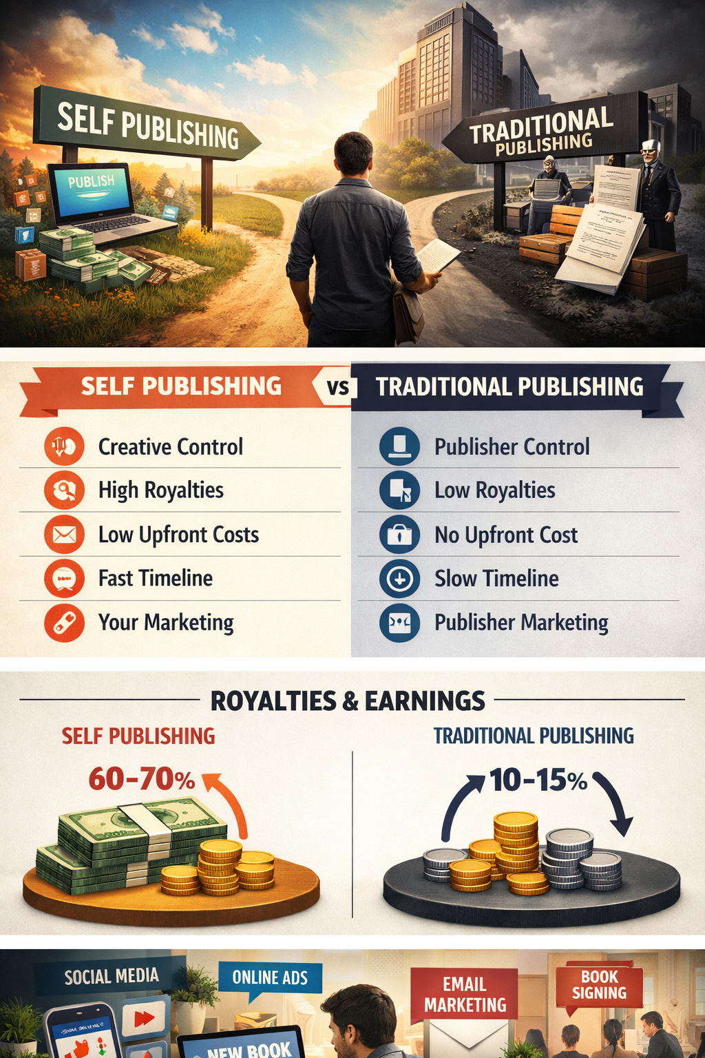 Self Publishing vs Traditional Publishing – Shocking Truth